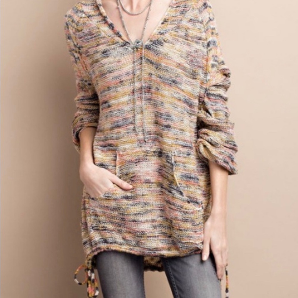 Easel Loose Fit Long Sleeve Hooded Sweater
